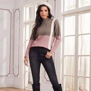 Dash Outfitters Colorblock Sweater Size Small —#074